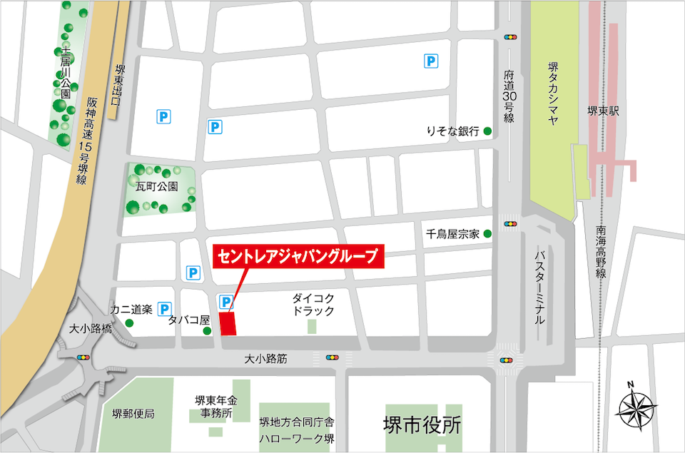 セントレアジャパンの地図